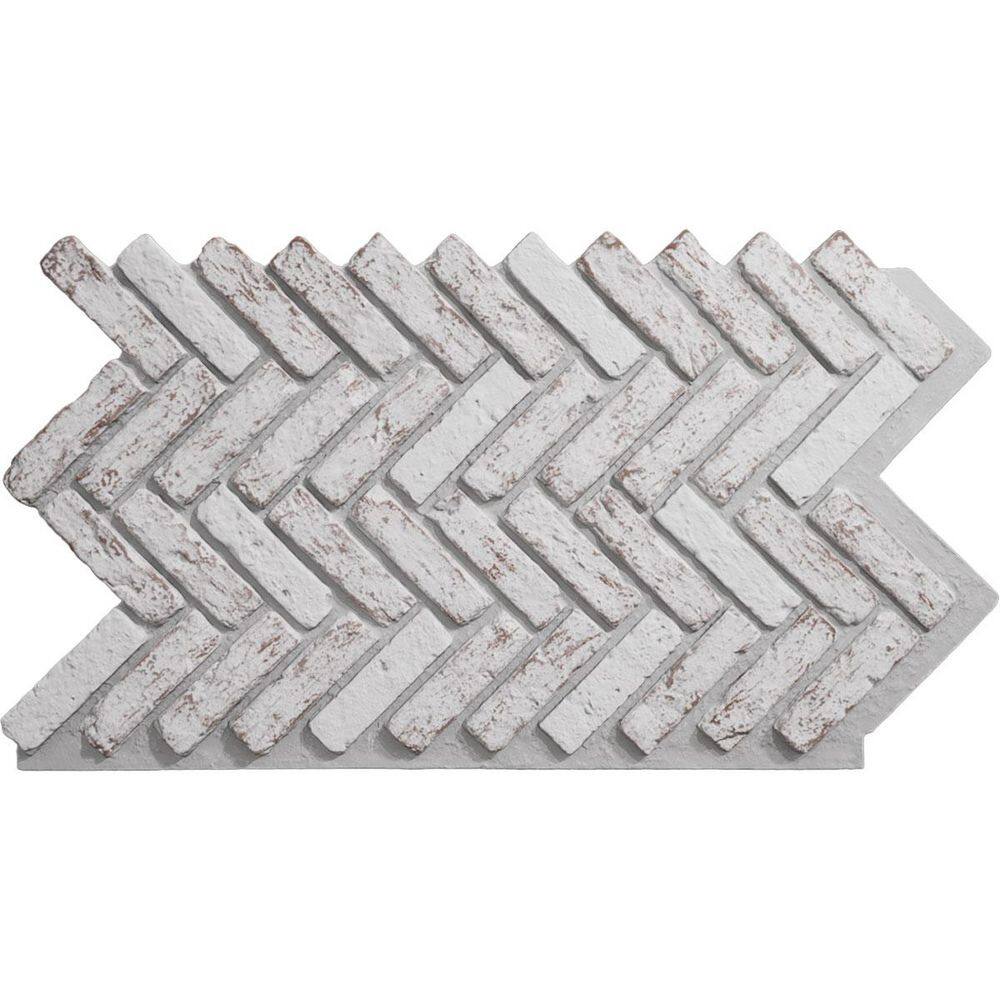 "EverStone Herringbone Faux Brick Panel, 46 1/2""W x 25 1/4""H x 1""D, Rustic White Color" price history on PriceWatchPro