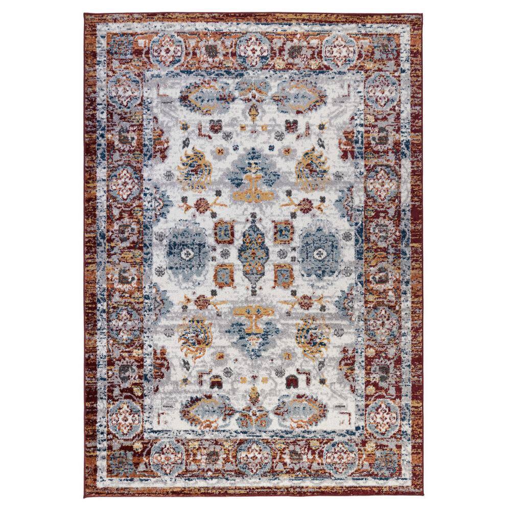 HomeRoots Brown 2 ft. x 6 ft. Floral Power Loom Runner Rug 2000531915 ...