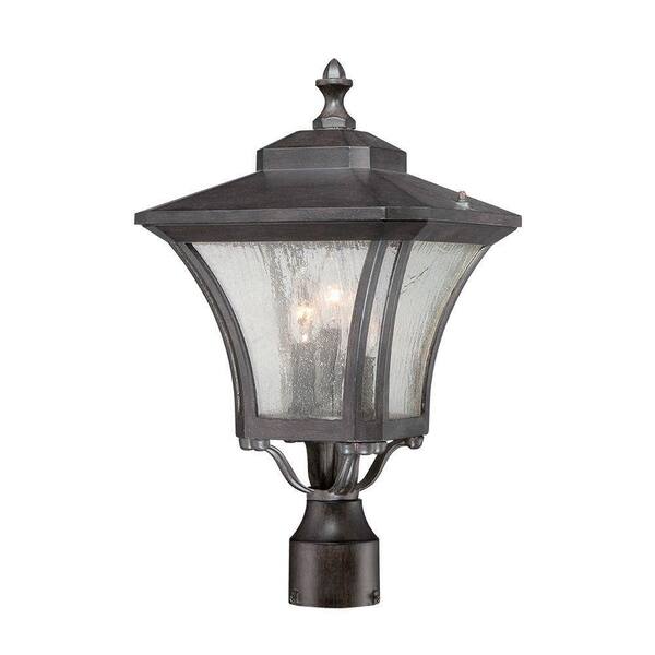 Acclaim Lighting Tuscan Collection 3-Light Outdoor Black Coral Light Post Mount Fixture