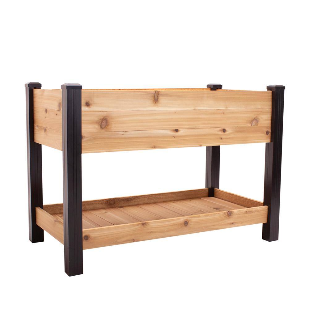 Outdoor Essentials Haven 2 ft. x 4 ft. Natural Cedar Elevated Garden