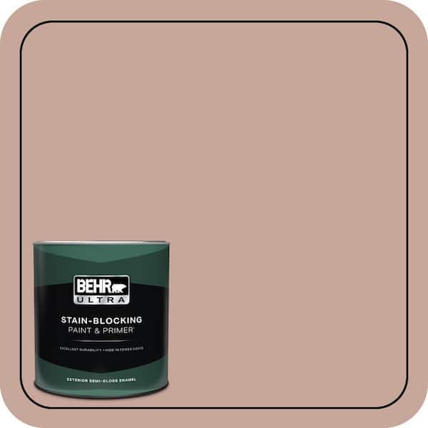 BEHR ULTRA 1 qt. #ICC-53 Cozy Blanket Semi-Gloss Enamel Exterior Paint & Primer