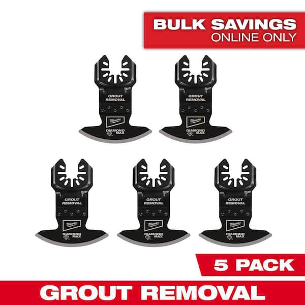 Milwaukee Universal Fit OPEN-LOK Diamond MAX Diamond Grit Grout Removal Multi-Tool Blade (5-Pack)