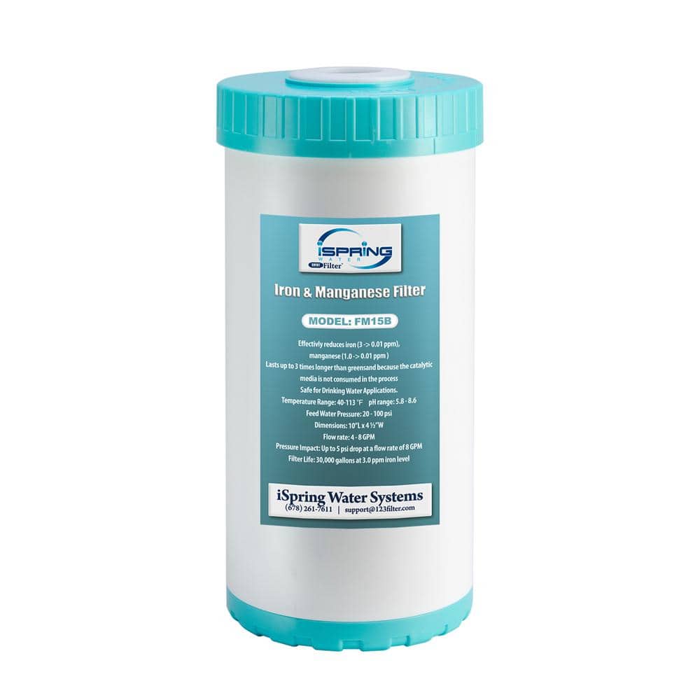 ISPRING Iron and Manganese Reducing 10 in. x 4.5 in. Whole House Water Filtration System Replacement Water Filter