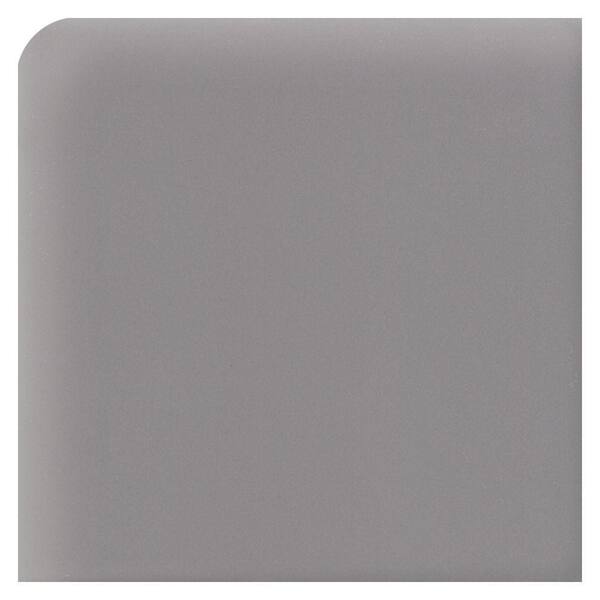 Daltile Semi-Gloss Suede Gray 4-1/4 in. x 4-1/4 in. Ceramic Bullnose Corner Wall Tile