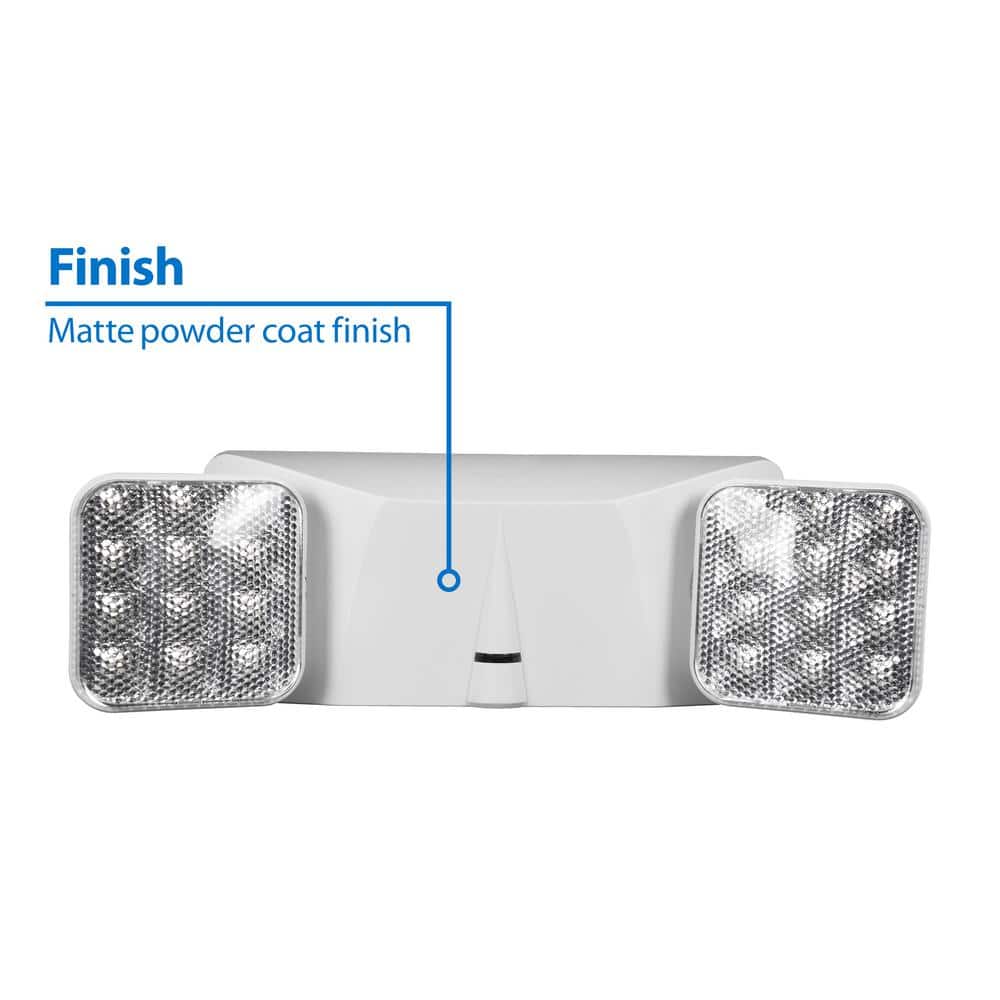 NICOR Adjustable White LED Emergency Light Fixture