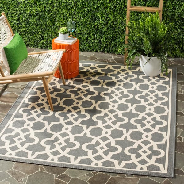 SAFAVIEH Courtyard Collection Accent Rug - 2'7 x 5', Natural & Brown,  Non-Shedding & Easy Care, Indoor/Outdoor & Washable-Ideal for Patio,  Backyard