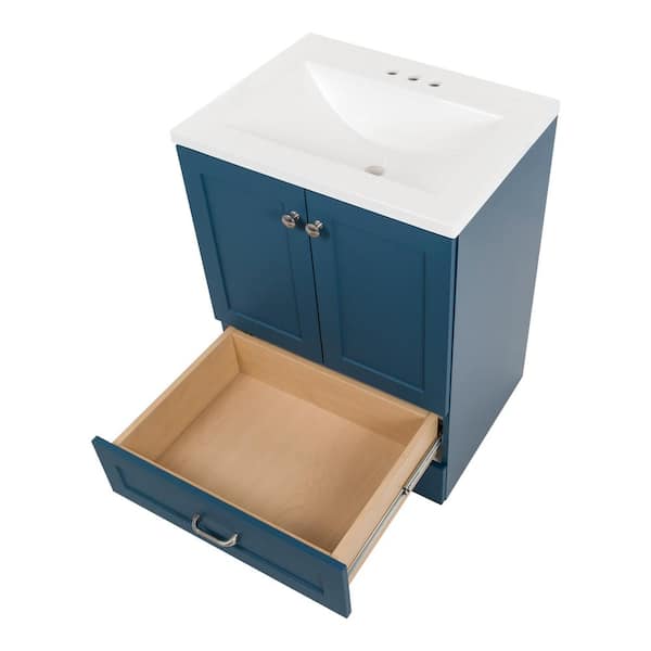 Glacier Bay Lancaster 24 in. W x 19 in. D x 33 in. H Single Sink 
