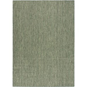 Horizon Green 6 ft. x 9 ft. Indoor/Outdoor Geometric Contemporary Area Rug