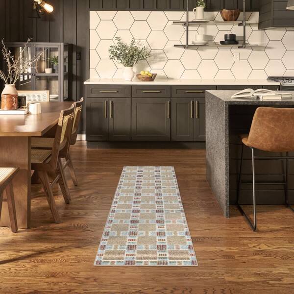 Nordic Rust Multicolor 2 ft. x 8 ft. Geometric Contemporary Runner Area Rug