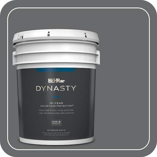 BEHR DYNASTY 5 gal. #PPU26-02 Imperial Gray Satin Enamel Exterior Stain-Blocking Paint & Primer