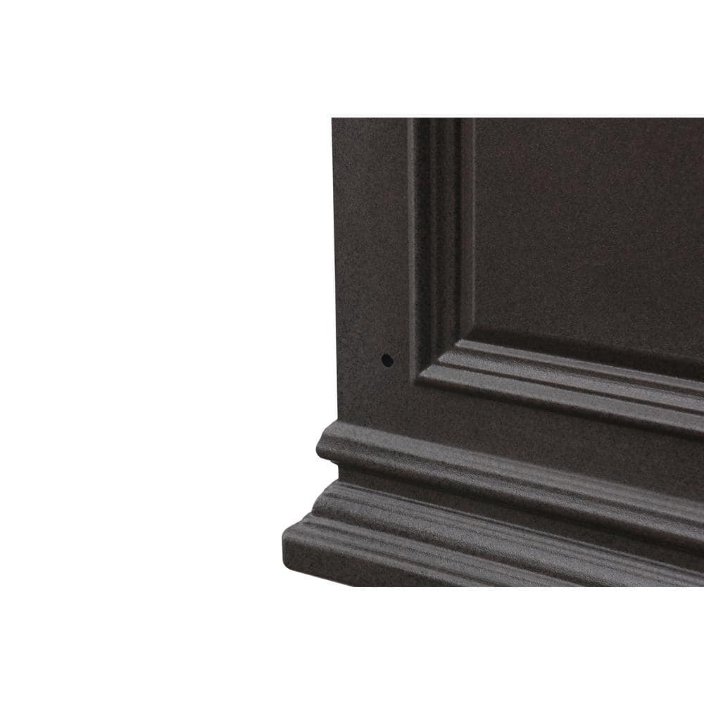 Large Brownstone Rectangular Self-Watering Outdoor Planter