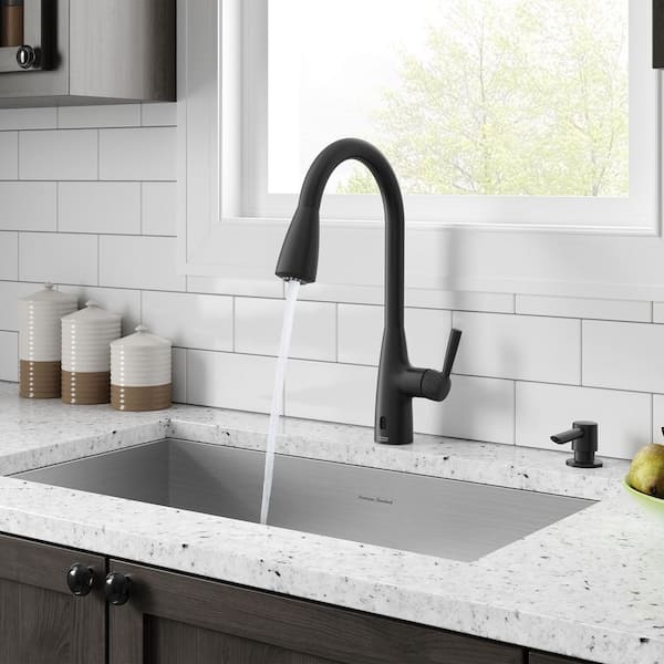 Single-Handle Fairbury 2S Touchless Pull Down Sprayer Kitchen Faucet with Soap Dispenser in Matte Black