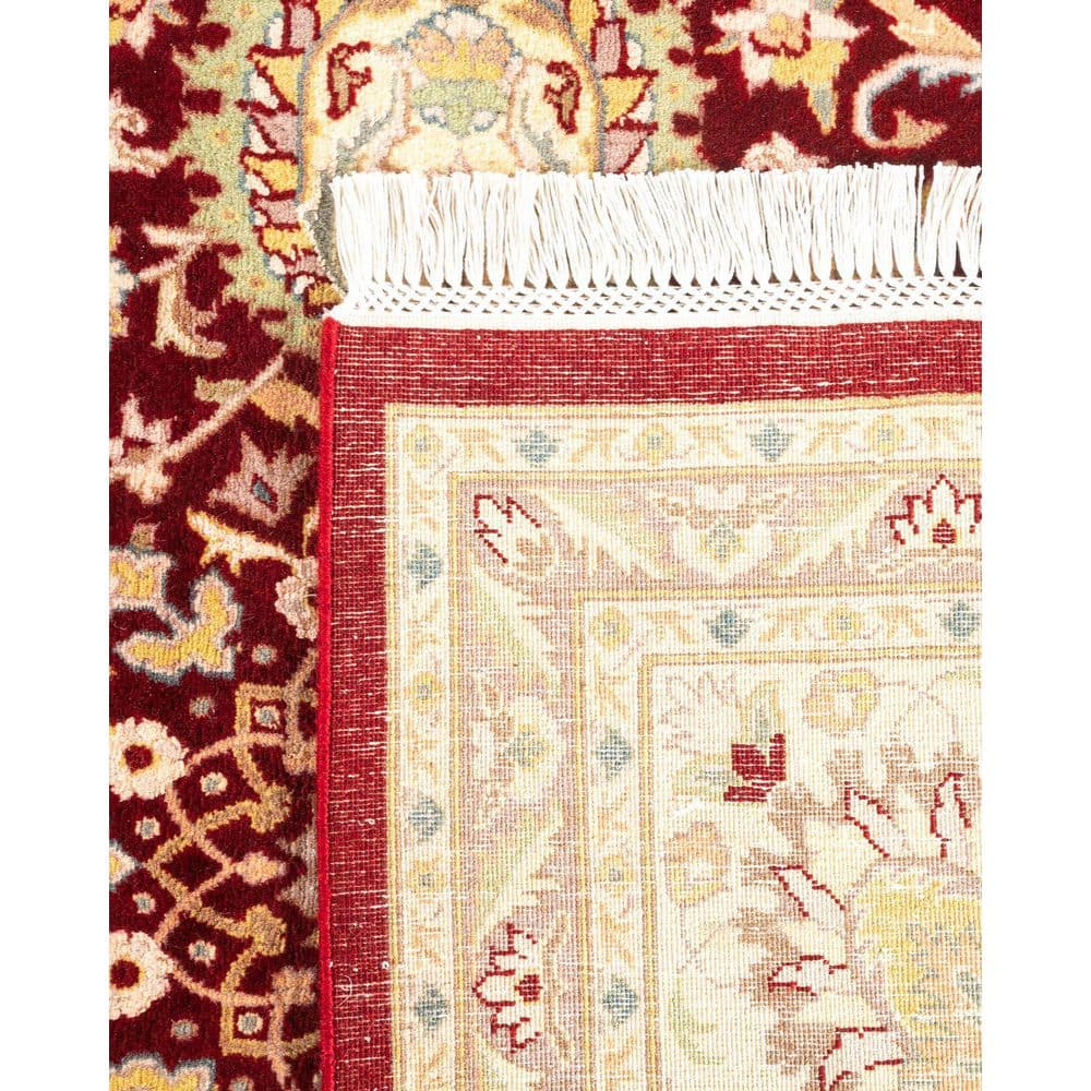 Handmade Red Wool 9' x 12' Traditional Area Rug