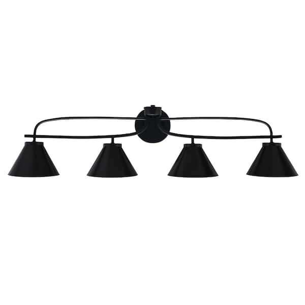 Unbranded Olympia 38.75 in. 4-Light Matte Black Vanity Light