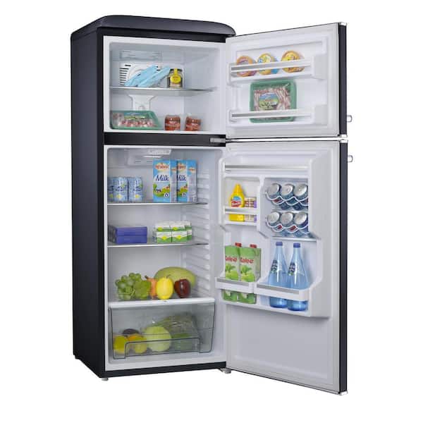 Galanz 24 in. 10 cu. ft. Retro Top Freezer Refrigerator, Hot