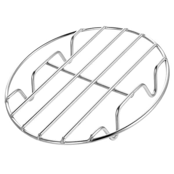 Stainless Steel Silver Steamer Cooking Rack Round Roasting Baking Steaming Cooling Rack Water Bath Canning 1 Piece