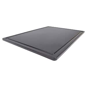 24 in. x 18 in. Rectangle HDPE Dishwasher Safe Cutting Board withGroove, Black