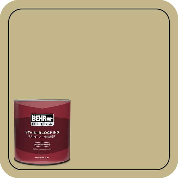 BEHR ULTRA 1 qt. #BIC-27 Modish Moss Extra Durable Flat Interior Paint & Primer