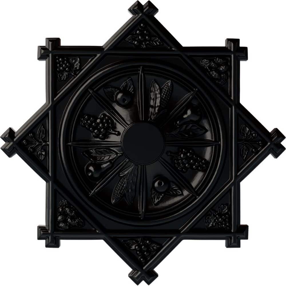 "38-1/4"" x 1-1/2"" Antilles Urethane Ceiling Medallion (Fits Canopies up to 6""), Hand-Painted Jet Black" price history on PriceWatchPro