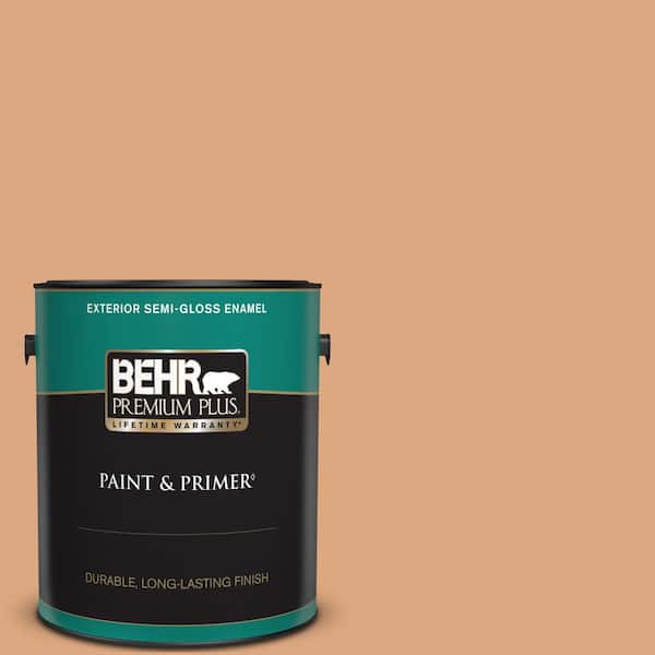 BEHR PREMIUM PLUS 1 gal. #PMD-97 Eastern Spice Semi-Gloss Enamel Exterior Paint & Primer