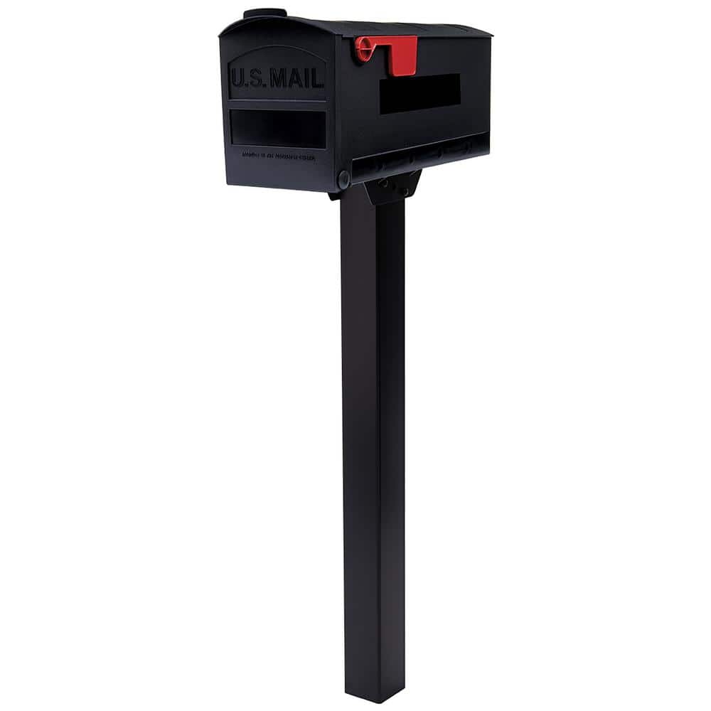 Patriot Black Powder Coated Polymer Mailbox Post