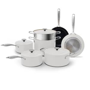 11-Piece Duralon Blue Premium Non-Stick Cookware Set in Oyster