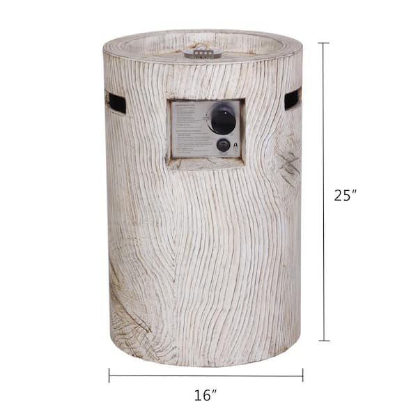 Willit 25 in. Outdoor 30,000BTU Adjustable Flame Propane Gas Fire Table with Waterproof Cover