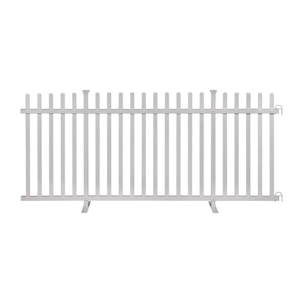 Zippity Outdoor Products 3.5 ft. x 7.6 ft. White Vinyl Lightweight Portable Picket Fence Panel