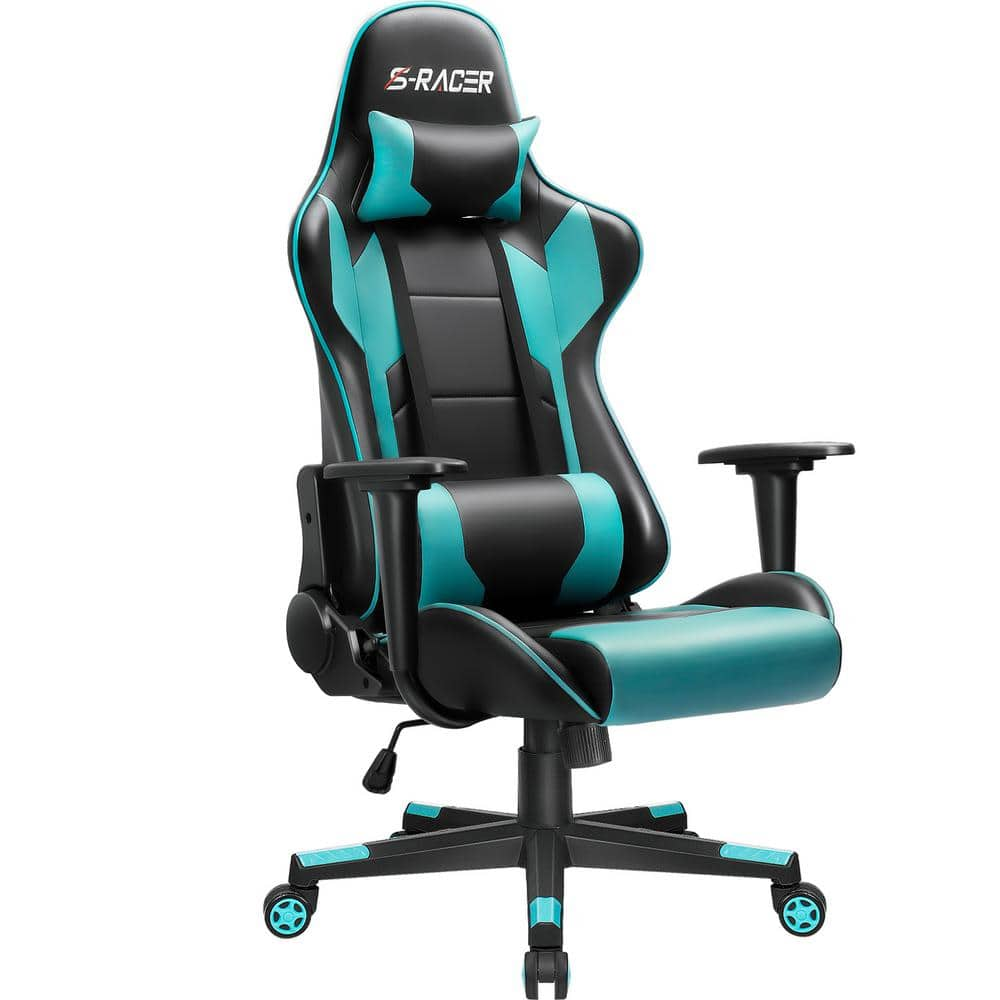 light blue gaming chair