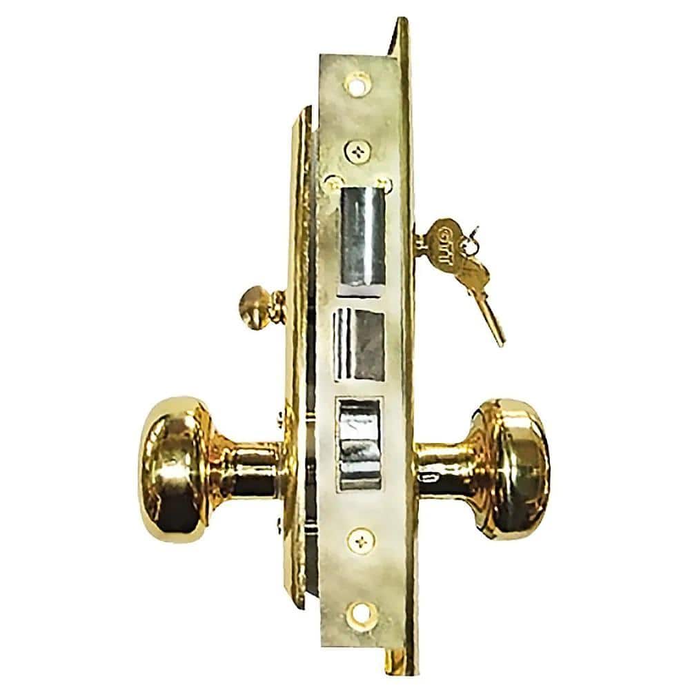 Brass Right-Handed Mortise Entry Door Knob Set