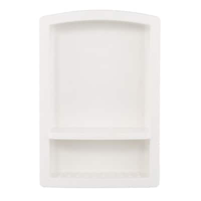 Recessed Solid Surface Soap Dish in White