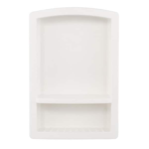 Swan Recessed Solid Surface Soap Dish in White