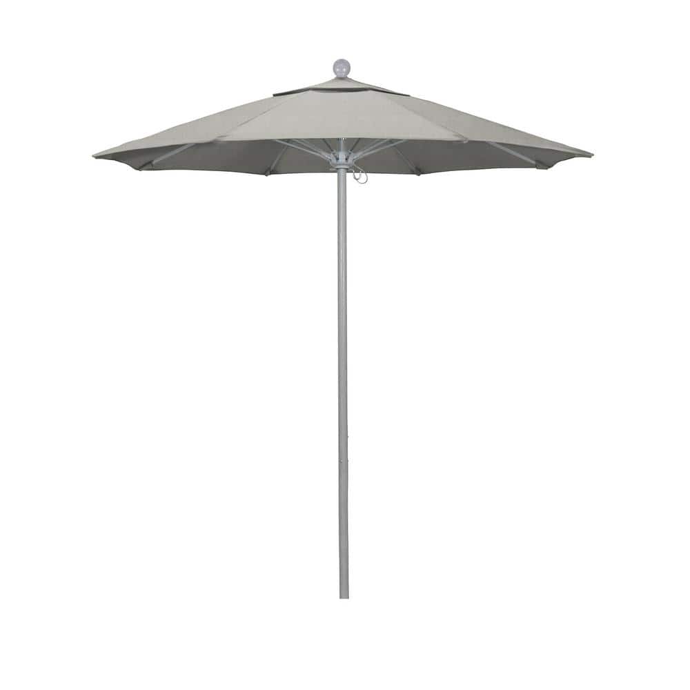 7.5 ft. Grey Woodgrain Aluminum Commercial Market Patio Umbrella Fiberglass Ribs and Push Lift in Granite Sunbrella price history on PriceWatchPro