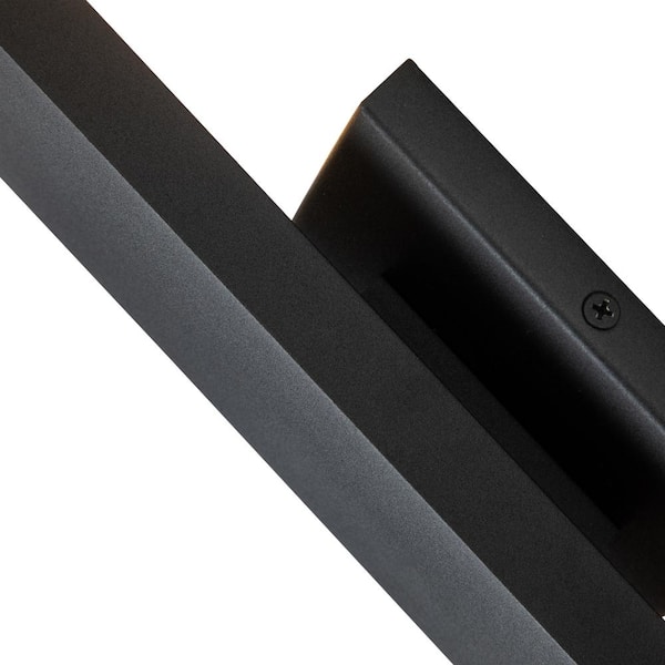 Laplusbelle 2 Light Matte Black Aluminum Hardwired LED Outdoor