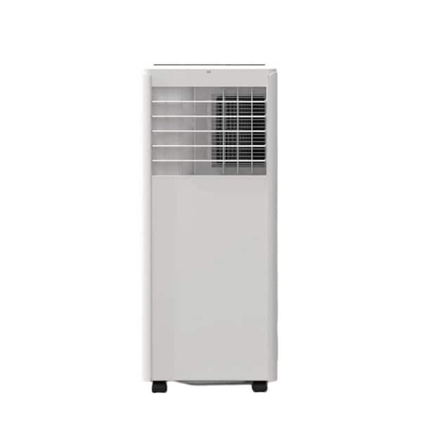 8000 BTU Portable Air Conditioner Cools 350 sq. ft. with Dehumidifier and Remote Control in White for Bedroom, Office