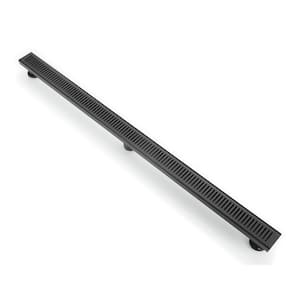 48 in. 304 Stainless Steel Linear Shower Drain in Black