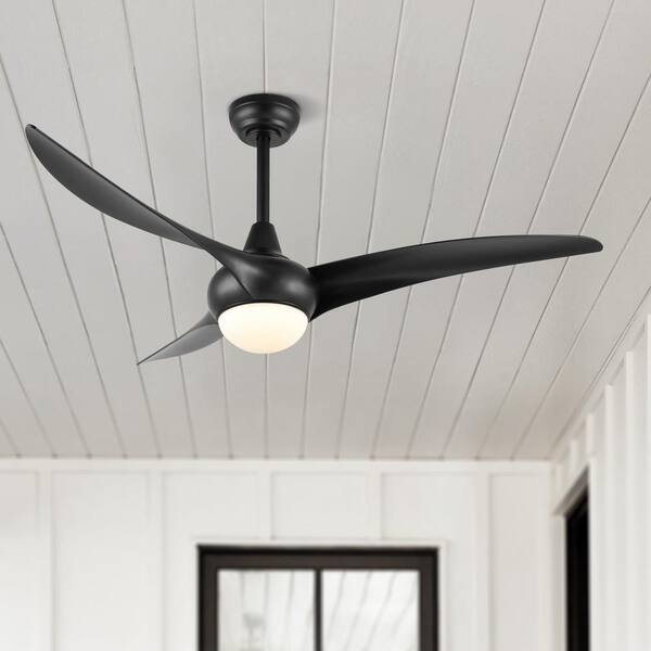 JONATHAN Y Aviator 52 in. 1-Light Integrated LED Black JONATHAN Y Aviator 52 in. 1-Light Integrated LED Black