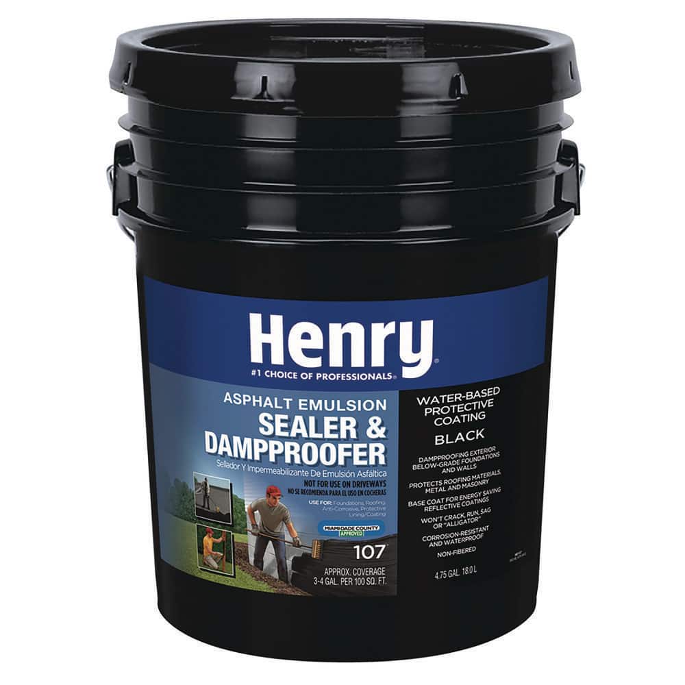 Henry 107 Asphalt Emulsion Sealer and Damp proofer Roof Coating 4.75 gal.  HE107571 - The Home Depot