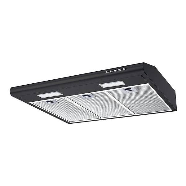 JEREMY CASS 30 in. Convertible Under Range Hood in Black with WIFI Enabled CIADOERANGE03