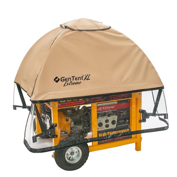 GenTent XL Generator Running Cover - Universal Kit (Extreme, Tan) - for Larger Open Frame Portable Generators
