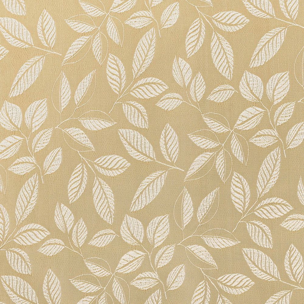 Gold Embroidered Leaf Blackout Polyester Window Panel, 40" x 96"