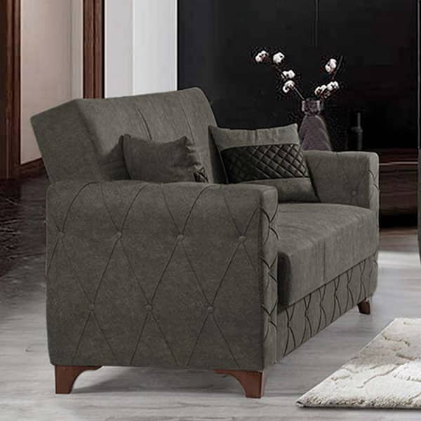 grey suede 2 seater sofa