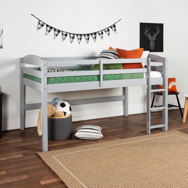 Walker Edison Furniture Company, Twin Loft Bed With Storage Underneath