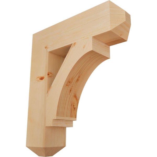 Ekena Millwork 5.5 in. x 28 in. x 24 in. Douglas Fir Imperial Craftsman Smooth Bracket