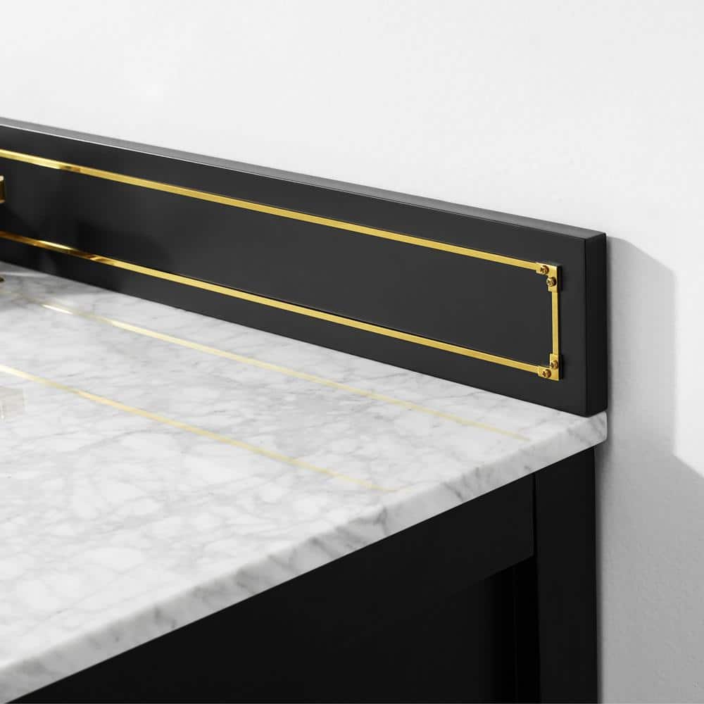 Aspen 48'' Black Onyx Bathroom Vanity with Marble Top