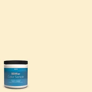 8 oz. #370C-2 Custard Cream Satin Enamel Interior/Exterior Paint & Primer Color Sample