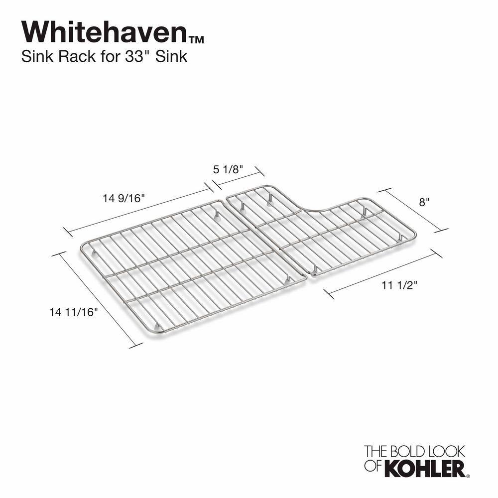 Whitehaven Stainless Steel Sink Rack for Large Single Basin