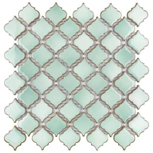 Hudson Tangier Mint Green 6 in. x 6 in. Porcelain Mosaic Take Home Tile Sample