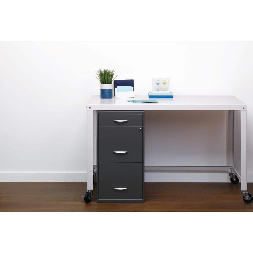 Space Solutions 18 in. D 3-Drawer Metal Letter Width 14.25 in. W