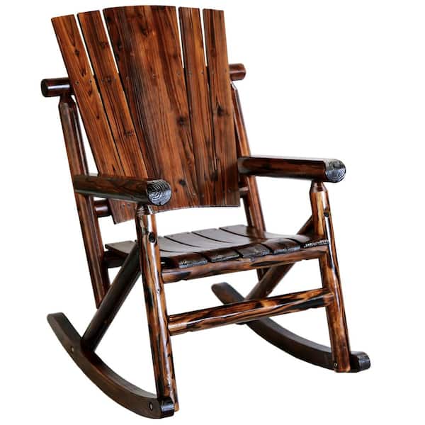 Leigh Country Char-Log Wood Outdoor Rocking Chair